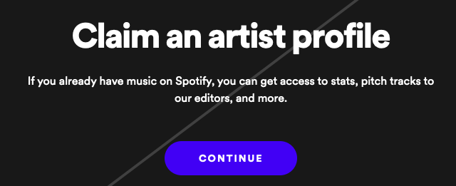 claim profile spotify for artists